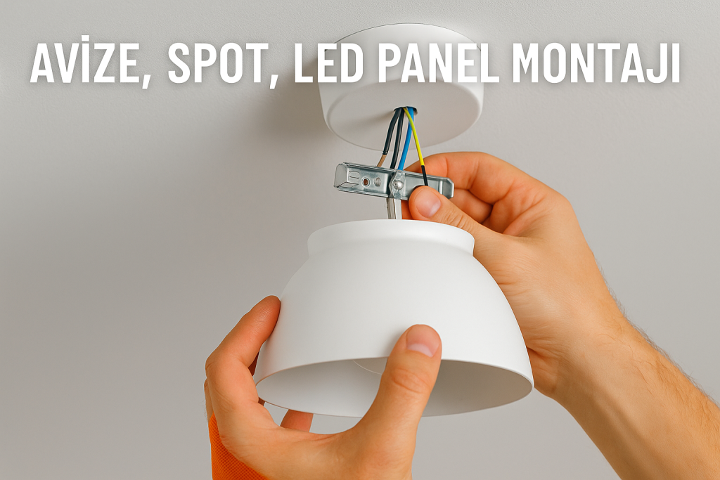 Avize spot LED panel montajı